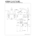 thumbnail image 2 of Kingston Brass KS8648EL 4 in. Centerset Bathroom Faucet, Brushed Nickel, 2 of 2