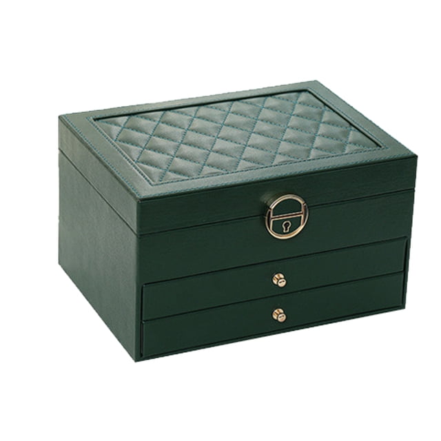 Organizador Joyero Injueey 3 Capas Verde Oscuro 23*17*13.5 cm