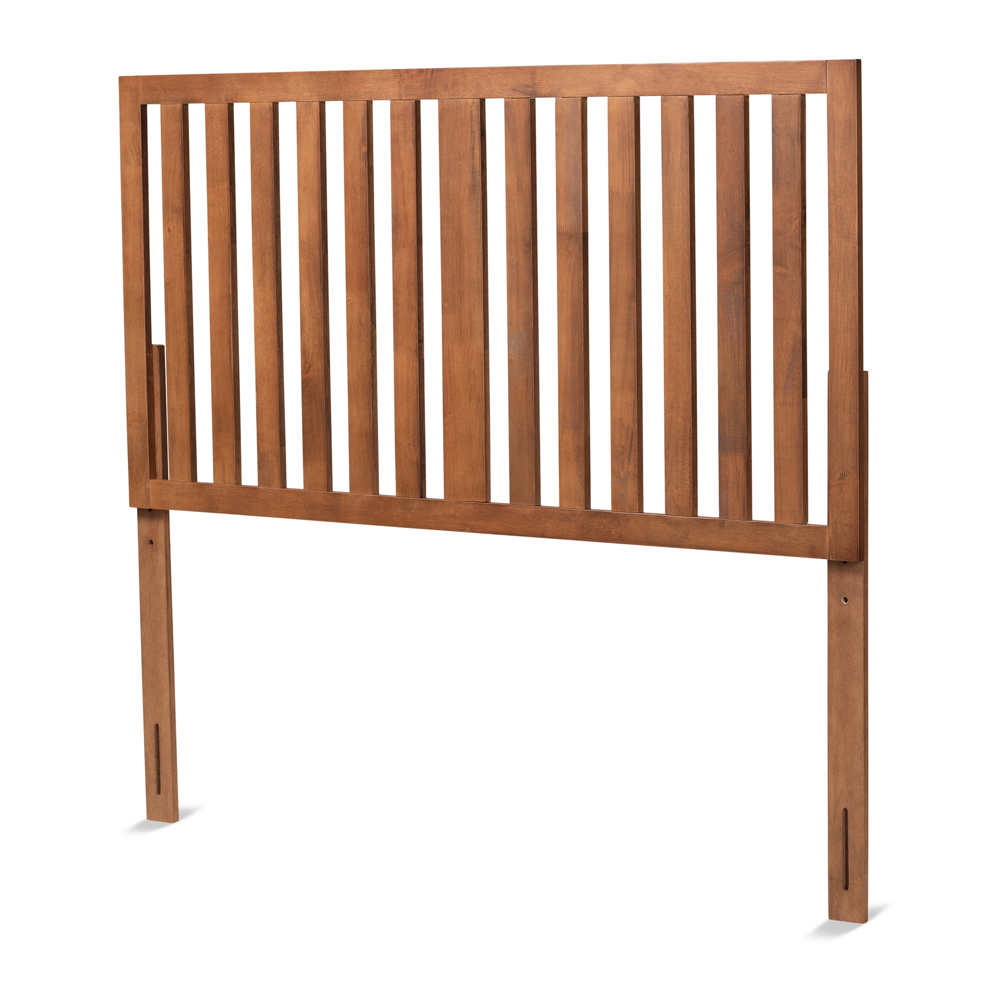 Baxton Studio Oren Contemporary/Modern Slat Back Support Engineered Wood Headboard, Queen, Ash Walnut