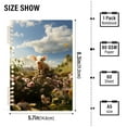 thumbnail image 3 of Pig Daisies Flowers Sky Ring Binder Notebook Journey Note Diary College Ruled Spiral Notebook Study Loose Leaf Paper A5 60 Pages, 3 of 8
