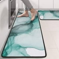 thumbnail image 2 of Kitchen Rugs Sets Of 2,Green Gray Marble Pattern Anti Fatigue Kitchen Mat Rugs Non Slip Washable,Decorative Kitchen Floor Mats for Kitchen,Sink,Laundry,17"x47"+17"x47", 2 of 5