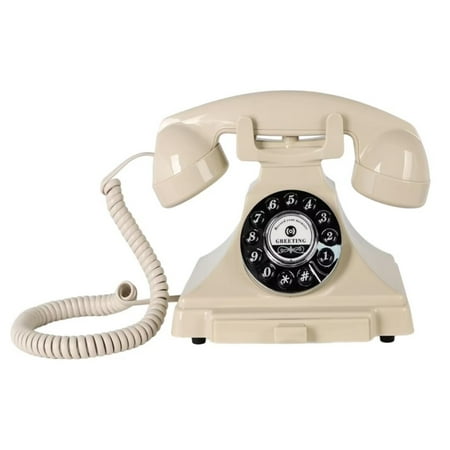 Beige Audio Guest Book Phone, Record Customized Audio Messages with Audio Guest Book for Parties Weddings Birthdays Rentals Confessions(Battery Not Included)