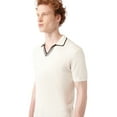 thumbnail image 2 of Avva Men's Regular Fit, Short Sleeve, Polo Neck, Sweater-Knitwear Plain T-Shirt, X-Large, White, 2 of 6