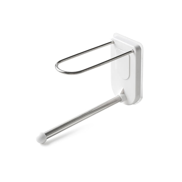 Colgador de ropa montado en la pared de plástico impermeable para el hogar, abrigo de baño, soporte de secado de ropa, gancho sin perforaciones Almacenamiento y organización del hogar Blanco Wosthever HA064838-01B