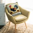 thumbnail image 2 of Throw Pillow Covers 26x26 Inch, Yellow Retro Rooster Decorative Pillow Cases for Couch Sofa Bed, Farmhouse Animals Sunflower Cotton Linen Square Home Decor Pillowcases with Hidden Zipper, 2 of 7