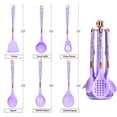 thumbnail image 7 of Kitchen Utensil Set, 7 Pieces Silicone Spatula Set for Nonstick Cookware, 446°F Heat Resistant Cooking Spatula with Rotatable Holder, Silicone Cooking Utensil Set for Home Kitchen, 7 of 7