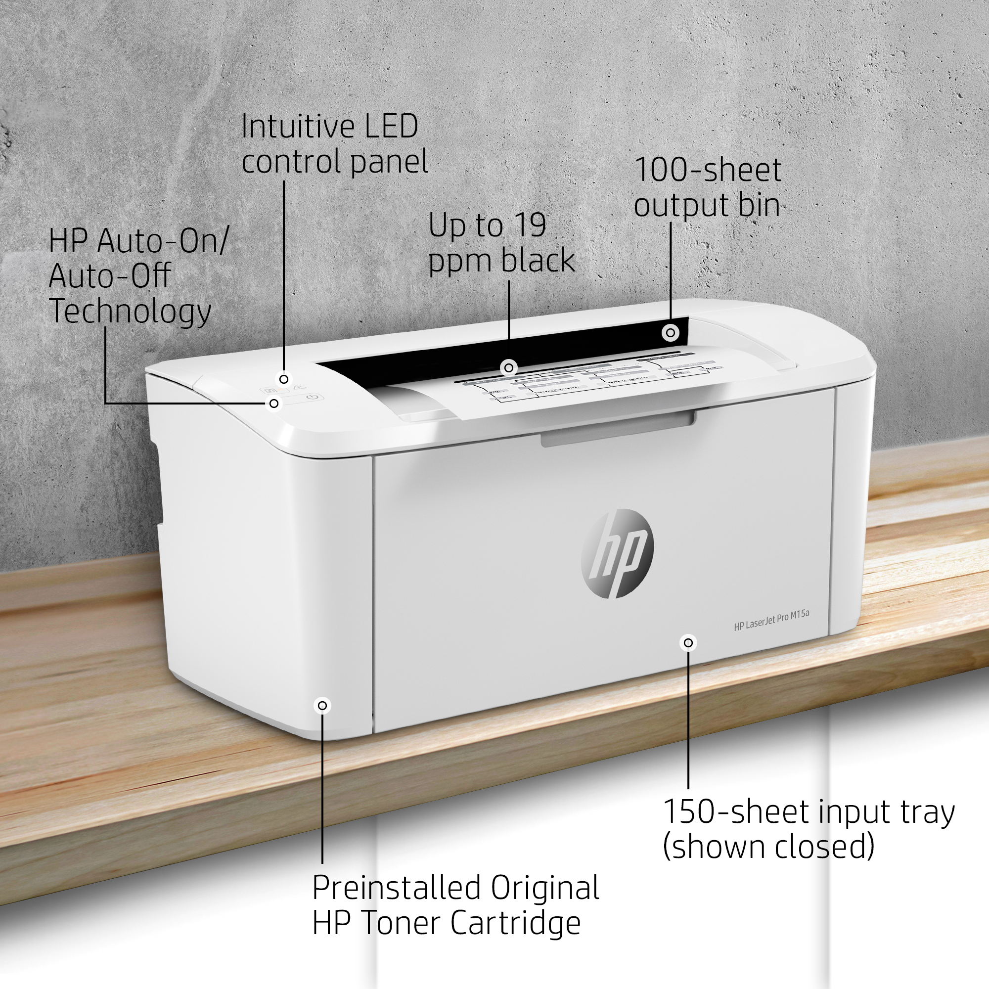HP LaserJet Pro M15a Monochrome Compact Laser Printer - image 3 of 11