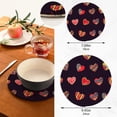 thumbnail image 2 of SKYSONIC Vintage Colorful Hearts Pot Holders Trivets, 2 Pcs Heat Resistant Trivets,Valentines Day Cotton Thread Weave Mats for Hot Pads Pans Pot Bowl Teapot for Kitchen Decor, 2 of 7