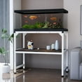 thumbnail image 2 of 10-20 Gallon Fish Tank Stand, Metal Aquarium Stand with Adjustable Non-Slip Foot and Wooden Shelf, Reptile Tank Stand Easy to Assemble for Home Office, Firm and Steady(Tank not Included), 2 of 7