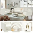 thumbnail image 6 of Relax & Rejuvenate Modern Trending and Youthful Rainbow Design Upholstered Fabric Three-Seater Sofa with All Required Accessories, Cream, 6 of 10