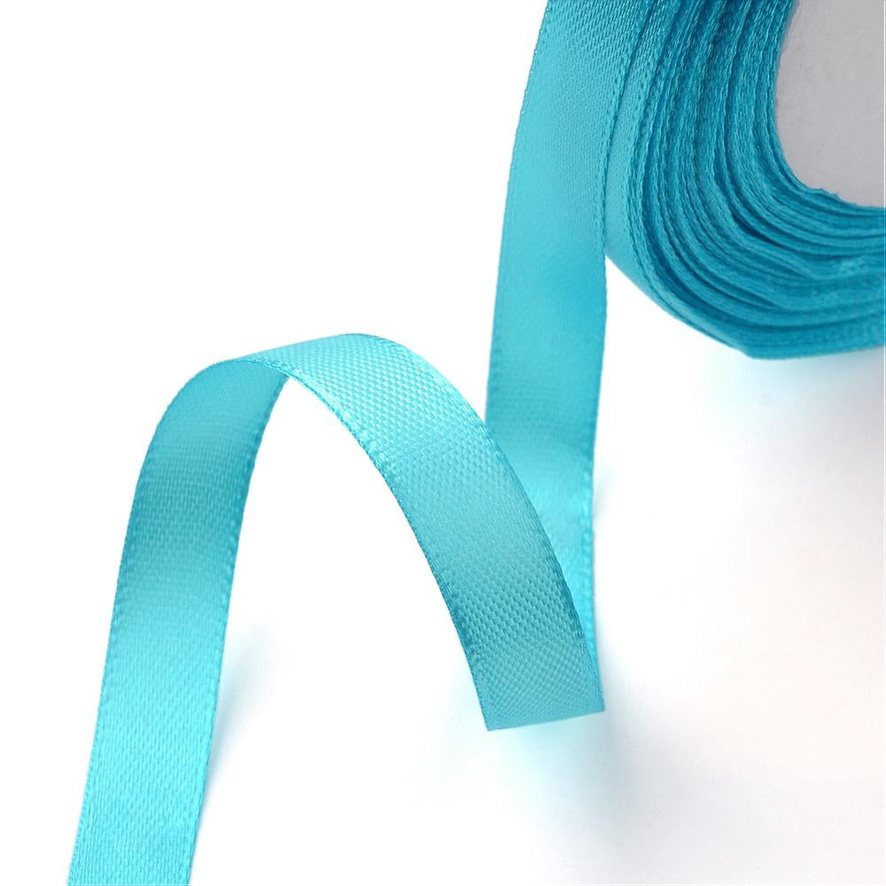 1Group Single Face Satin Ribbon Polyester Ribbon Deep Sky Blue 2 inch(50mm) about 25yards/roll(22.86m/roll) 100yards/group(91.44m/group)