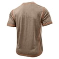 thumbnail image 4 of Workout Shirts for Men Athletic Running Gym Quick Dry Short Sleeve Performance Moisture Wicking T Shirt Khaki, 4 of 7