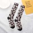 thumbnail image 4 of Daiia Sports Socks Hand Drawn Pig Printed Novelty Crew Socks for Men Women Knee High Socks Cotton Socks Soft & Breathable Support Unisex Socks, 4 of 9