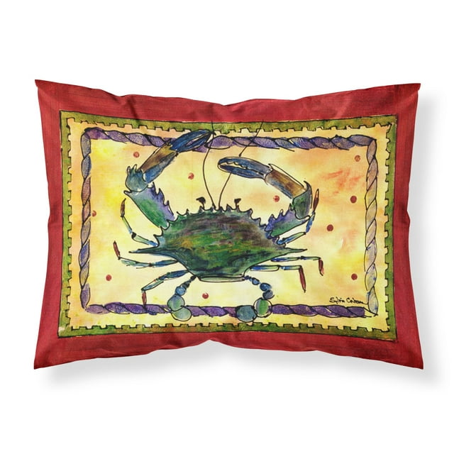 ""Caroline'S Treasures 8058Pillowcase Cangrejo Tela Que Absorbe La Humedad Funda De Almohada Estándar Grande Multicolor""