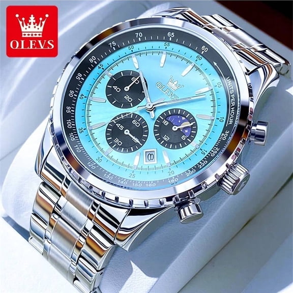 OLEVS Casual Wristwatch for Men Chronograph Sport Male Watches Waterproof Luminous Quartz Clock