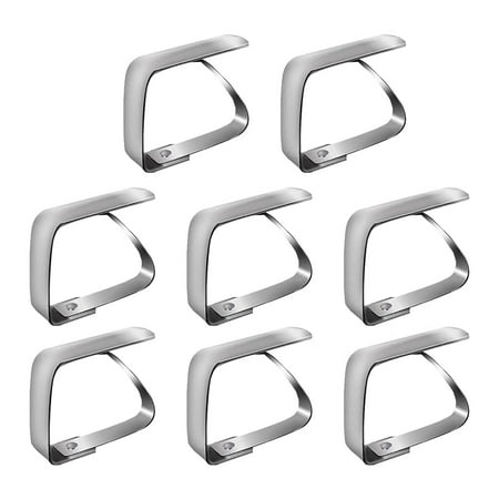 

Tablecloth Clamps - Non-slip Stainless Steel Table Cloth Holding Clips | Suitable for Tables with Thickness of 3cm or Less (8-PCS)