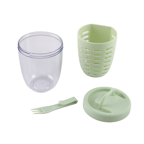 Cook with Color Berry Cup with Removable Colander and Fork, BPA-Free and Dishwasher Safe, Sage, Well Suited for Keeping Berries Fresh and Portable Transportation