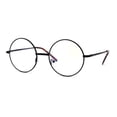 thumbnail image 3 of Classic Hippie Metal Rim Round Circle Lens Blue Light Flitering Computer Glasses Black, 3 of 4
