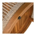 thumbnail image 5 of Homy Casa Round Outdoor Coffee Table for Poolside Patio Lounge, Coastal Style, Natural Wood Look, 5 of 8