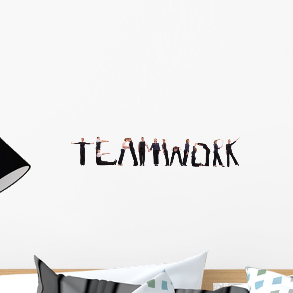 Teamwork Wall Decal by Wallmonkeys Peel and Stick Graphic (18 in W x 3