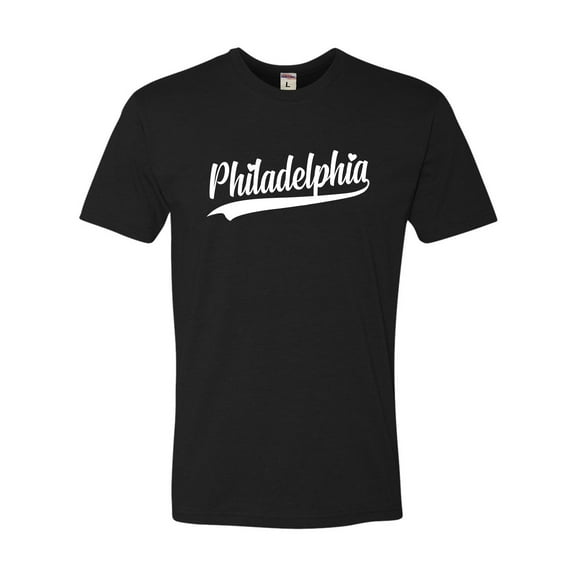 Go All Out City Of Philadelphia Pennsylvania Fashion Script Deluxe Soft T-Shirt Mens/Women