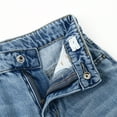 thumbnail image 4 of KIDSCOOL SPACE Girls Flare Jeans,Little Big Girl Ripped Wide Leg Soft Denim Pants,9-10 Years, 4 of 6