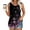 Black#1, variant on Womens Tops under $5,Summer Tank Tops for Women 2025,Women's New Loose Casual Crew-neck Pleated Print Fashion Top Black L