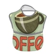 thumbnail image 2 of Bingfone Mess-Proof Baby Bib - Waterproof Bib For Baby Boy Or Girl With Food Catcher Pocket, Unisex-Retro Cover For Coffee, 2 of 8