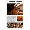 thumbnail image 7 of Leather Key Fob Cover Fit for Honda Odyssey Civic Pilot CRV Keychain Smart Key Case Key Shell Protector 7 Button Case Holder Protector Keychain, 7 of 7