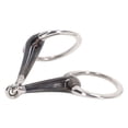 thumbnail image 3 of Bocado articulado para caballos de 135 mm con anillos de acero inoxidable: bocado equino de estilo inglés para un control suave, 3 of 8
