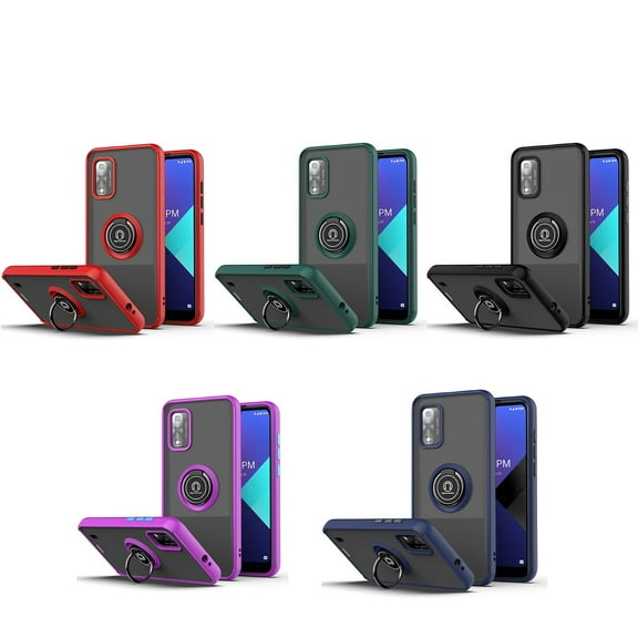 Wiko Ride 3 Phone Case, Slim Protective Kickstand Magnetic Ring for Wiko Ride 3 Phone Case Black