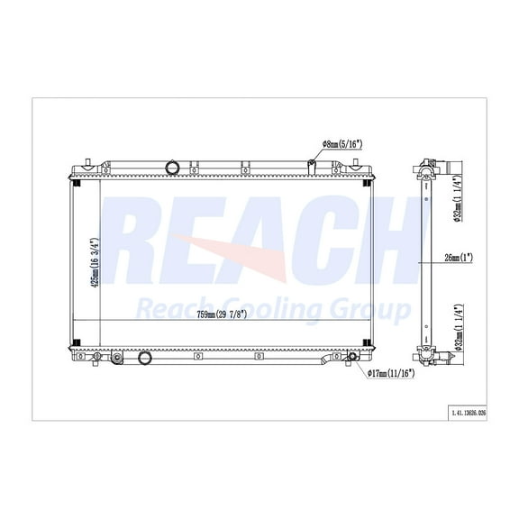 REACH 41-13674 Radiator for 2018-2020 Honda Accord, Automotive Radiator Replacement Part