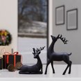 thumbnail image 2 of putnchl Christmas Figurines Set Of 2 Resin Deer Statues Elk Sculpture Deer Ornaments For Living Room TV Cabinet Wine Cabinet Home Decor, 2 of 5
