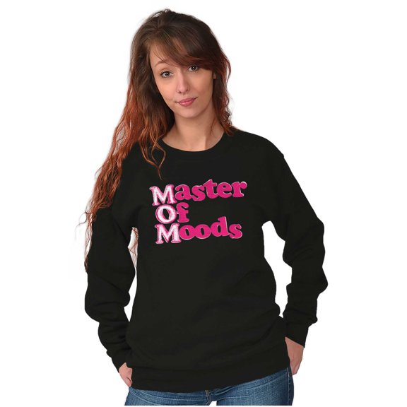 Mom Master of Moods Funny Mothers Day Women Plus Size Crewneck Sweatshirt Brisco Brands 2X