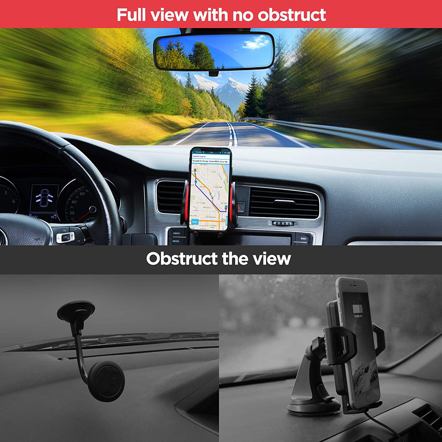 Anti-Slip Desk Phone Stand Compatible with iPhone Pmq4 Car Phone Holder Car Phone Mount Silicone Phone Car Dashboard Car Pad Mat for Various Dashboards Samsung 