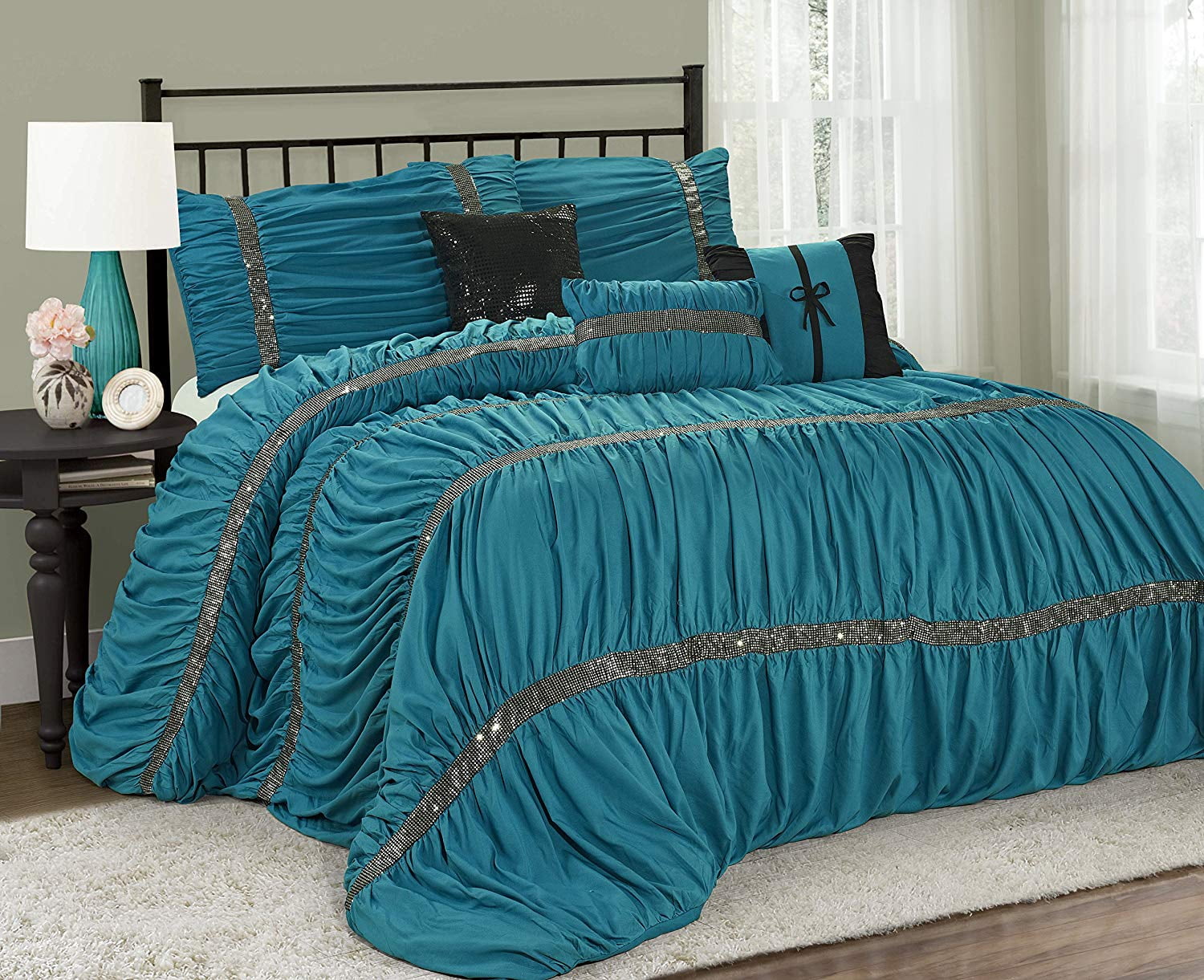 Teal California King Comforter Sets Twin Bedding Sets