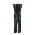 thumbnail image 2 of Connected Apparel Surplice Neck Sleeveless Faux Tie Side Jersey Jumpsuit-BLACK / 4, 2 of 3