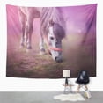 thumbnail image 2 of REFRED Pink Cute Small Pony on Green Grass Purple Horse Romantic Wall Art Hanging Tapestry Home Decor for Living Room Bedroom Dorm 51x60 inch, 2 of 2