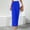 #0187-Blue, variant on Womens Loose Wide Leg Modern Dance Pants with Pockets Elastic Waist Casual Trousers Bottoms for Daily Party