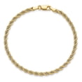 thumbnail image 2 of Auriga Fine Jewelry 14K Two-tone Gold Polished Textured Rope Bracelet 7.5inch for Women, 2 of 5