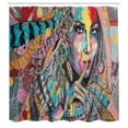 thumbnail image 3 of Ambesonne Abstract Art Shower Curtain, Fantasy Portrait, 69"Wx70"L, Multicolor, 3 of 5