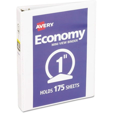 Mini Economy View Binder with 1 Inch Round Ring, 5.5 x 8.5 inches, White, 1 Binder (5806), Provides a simple and lightweight means of organizing your papers By (Best Way To Organize Your Binder)