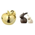 thumbnail image 1 of Estatua decorativa de cerámica, escultura de conejo, figura de fruta, decoración de escritorio con diseño artístico, ideal para regalar o decorar el h, 1 of 8
