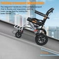 thumbnail image 5 of Queroig Adult Wheelchair, Lightweight Foldable Transport Wheelchair, 15.75-inch Wide Seat Portable Transport Chair, Travel Wheelchair with Handbrake, Shock-absorbing Load Capacity of 80KG,, 5 of 8