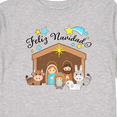 thumbnail image 4 of Inktastic Feliz Navidad Cute Nativity Scene Boys or Girls Long Sleeve Toddler T-Shirt, 4 of 5