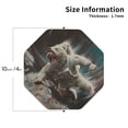 thumbnail image 2 of Bingfone Vintage Astronaut Polar Bear Roar Leather Drinks Coasters with Set of 6,Suitable for Home Kitchen,Coffee Cup Coasters Home Gift, 2 of 7