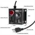 thumbnail image 2 of AC Motor Speed Controller ,Variable Speed Controller Fan Speed Controller, 120V SCR Voltage Regulator US Plug,1 x Voltage Regulator,Black, 2 of 7