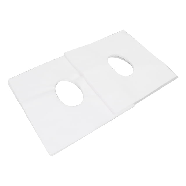 Disposable Face Rest Cover Massage Face Rest Cover Massage Bed Face Rest Cover Disposable Pillow Cover Disposable Headrest Cover 100Pcs Face Rest Cover Hole Design Water