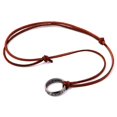 thumbnail image 2 of Rings Pendants Cord Chain Necklace [Yue Xinghui] Processed Intellectual Property ZH Vintage Mysterious Ring Necklace Adjustable Leather Rope Necklace ANGGREK Ropa, 2 of 6