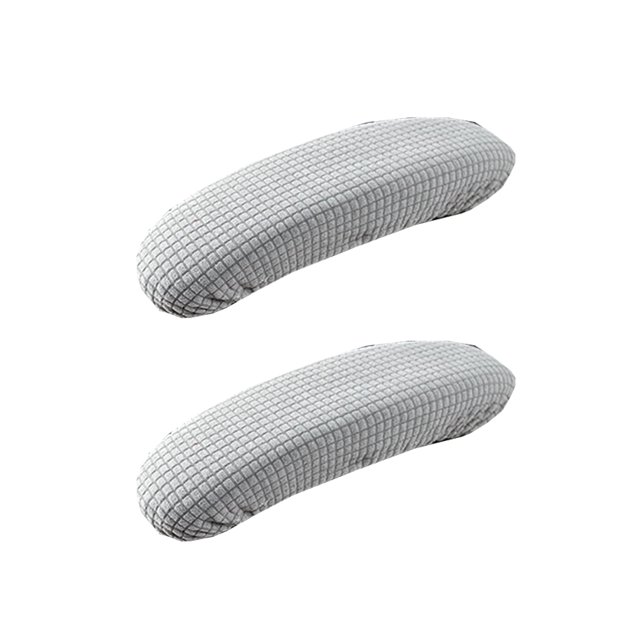 Ounissouiy 2 unids/set funda de silla respetuosa con el medio ambiente para el hogar o la oficina-fácil de instalar y silla de ordenador sin Decoración del hogar gris claro